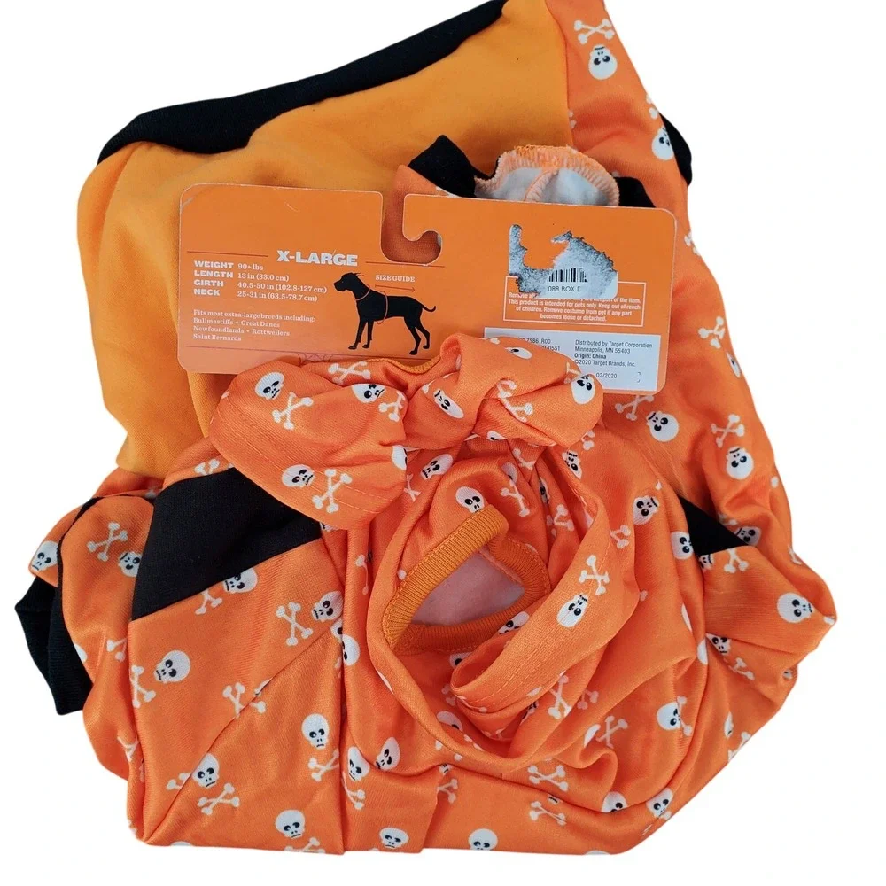 Hyde and Eek Halloween Skull Pet‎ Cropped Hoodie XL New